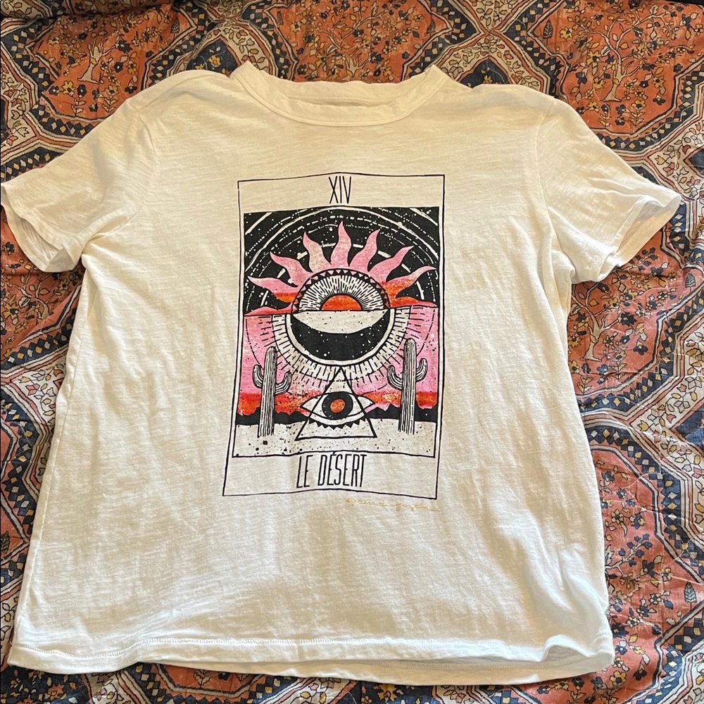 Spiritual Gangster white Le Desert graphic tee med